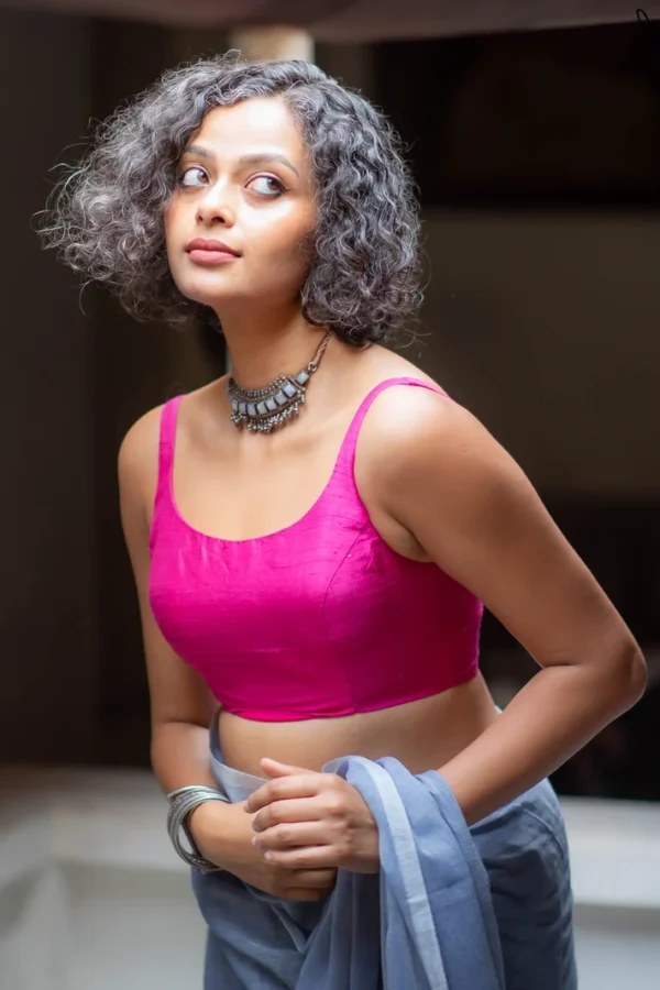 Basic Gulabi Pink Art Silk Blouse