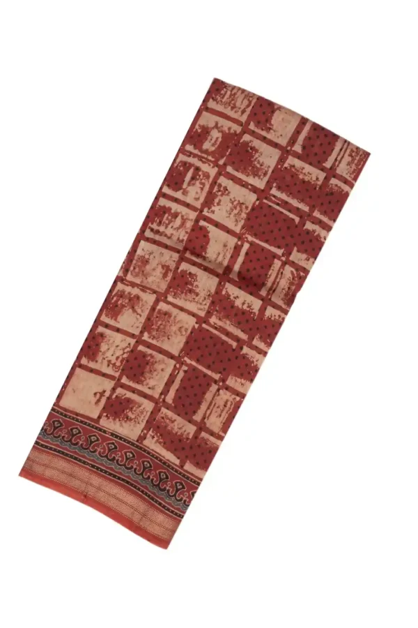 Brown Handloom Chanderi Cotton Saree