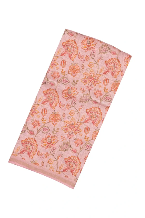 BubbleGum Pink Woven Linen Saree