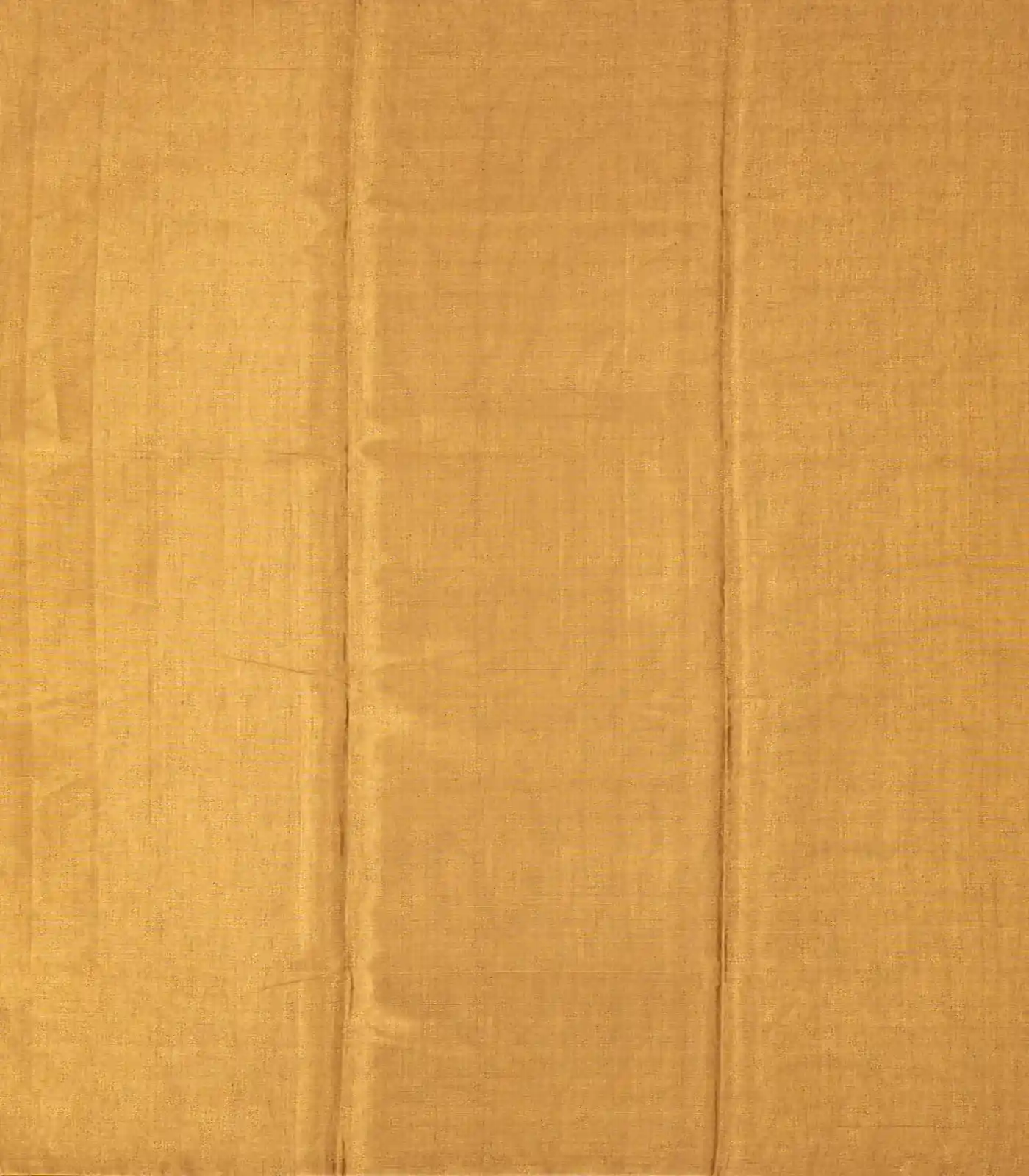 Gold Handloom Chanderi Plain Tissue Cotton Saree - Image 3