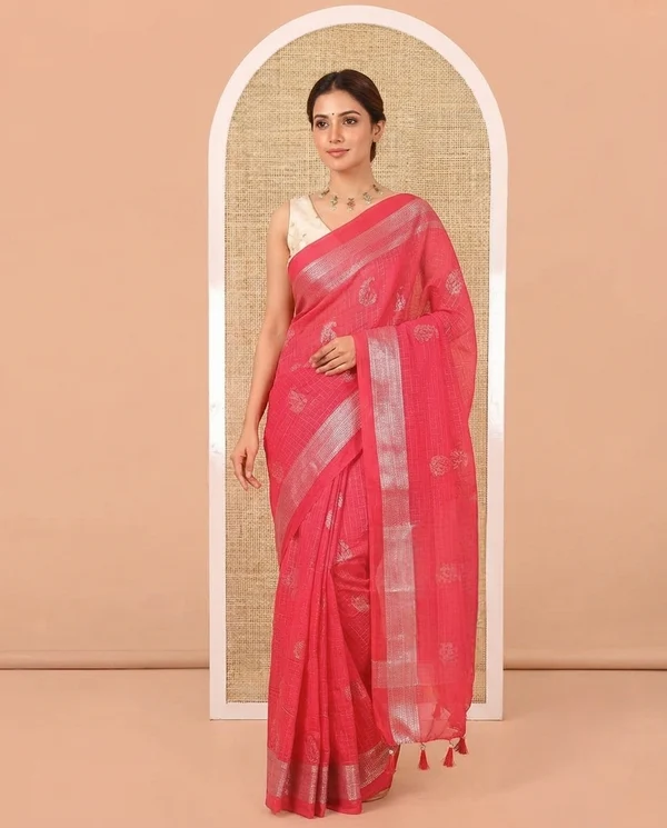 Pink Georgette Banarasi Saree – Elegant Traditional Wear