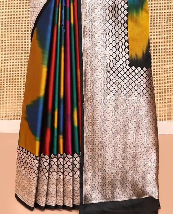 Multicolor Mashru Silk Saree – Vibrant Ethnic Elegance - Image 3