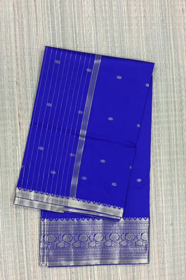 Ink Blue Semi Silk Saree