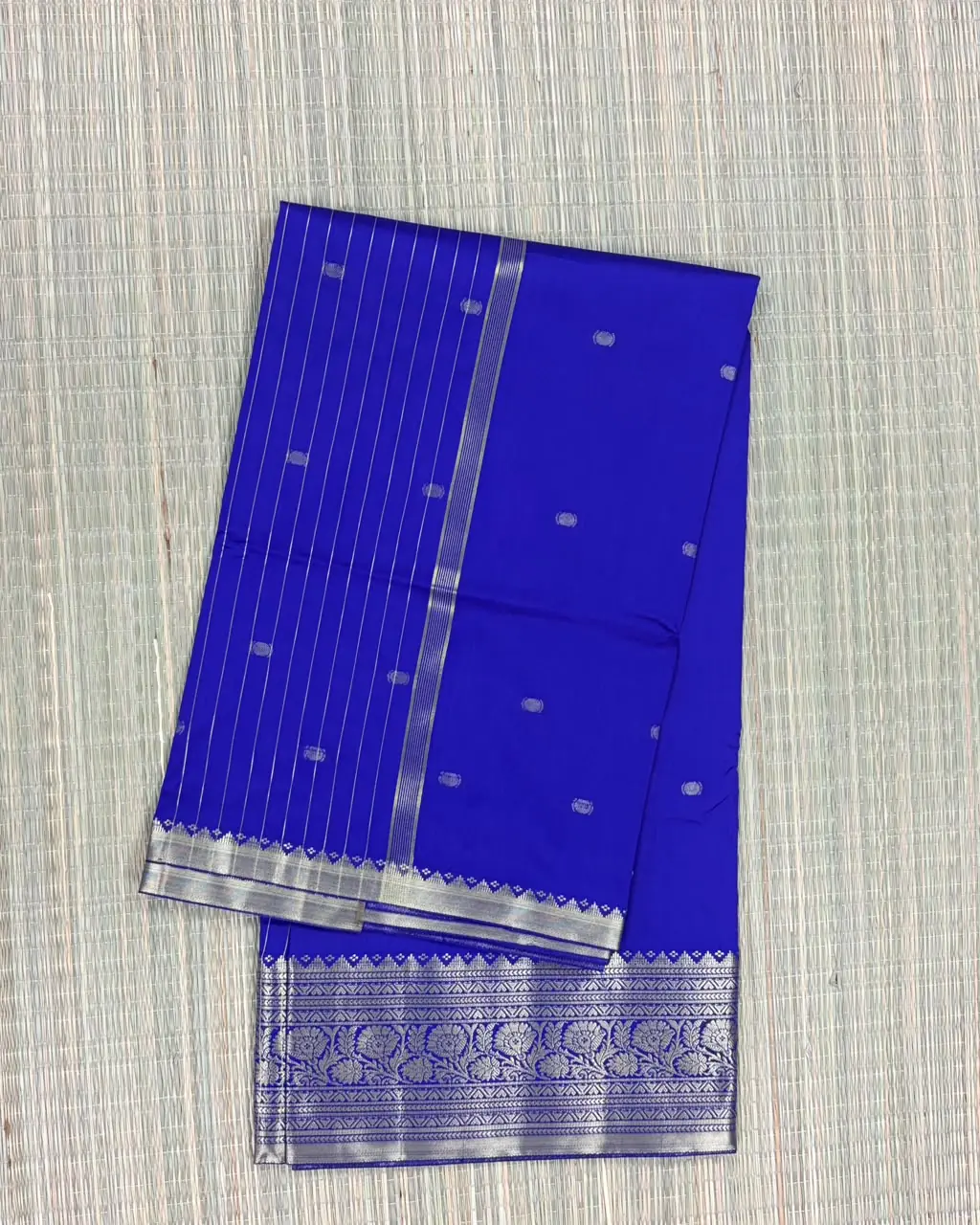 Ink Blue Semi Silk Saree