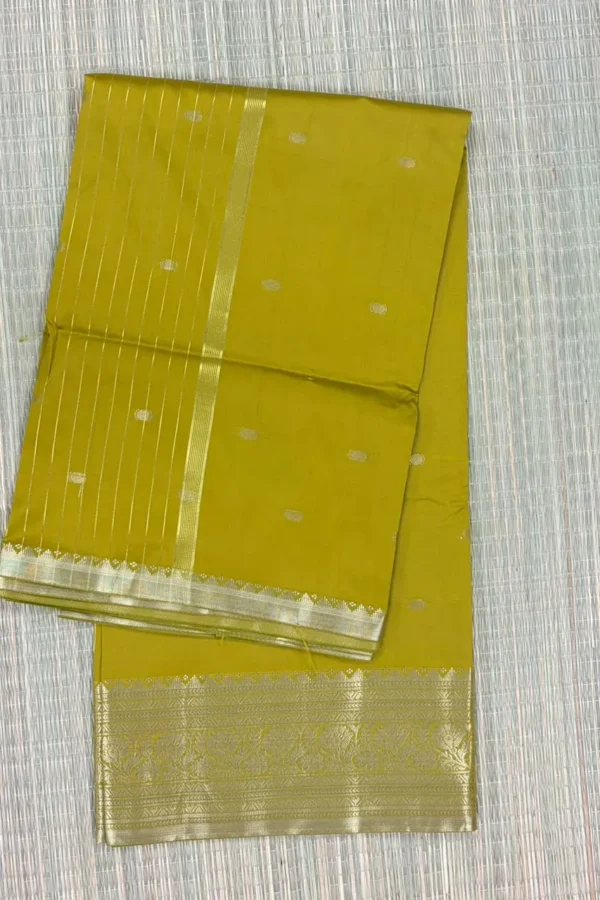 Light Green Semi Silk Saree