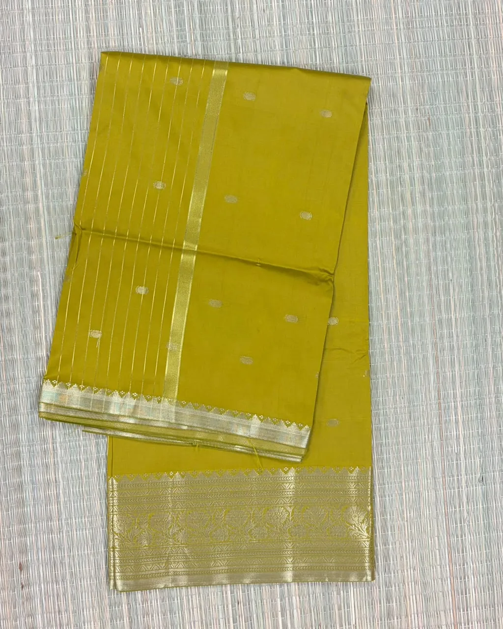 Light Green Semi Silk Saree