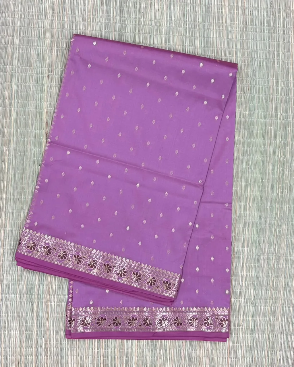Onion Pink Semi Silk Saree