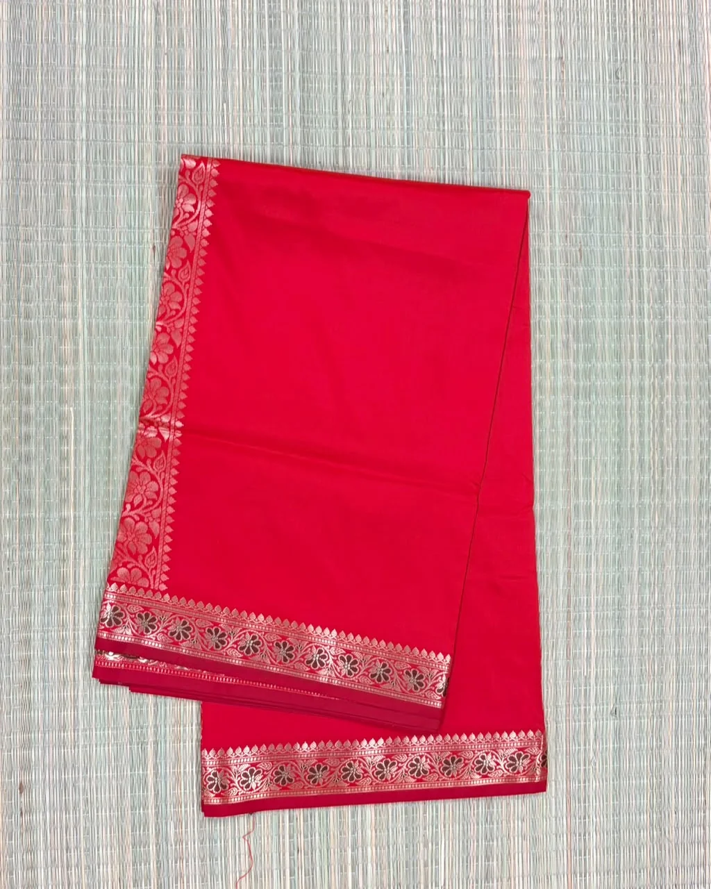 Red Semi Silk Saree