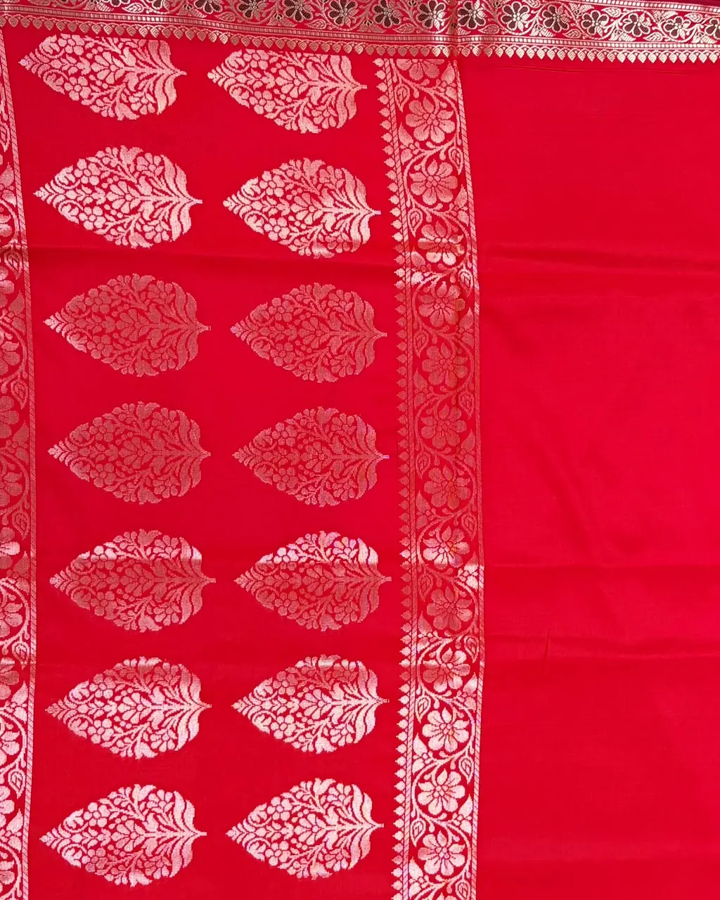 Red Semi Silk Saree - Image 3