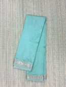 Turquoise Blue Semi Katan Saree