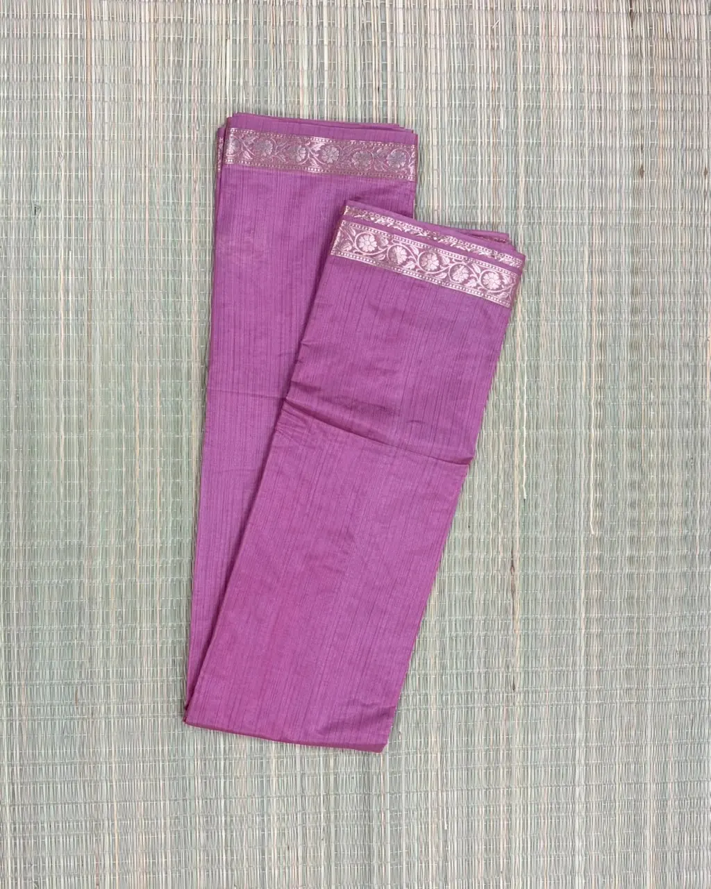 Earthy Pink Semi Katan Saree