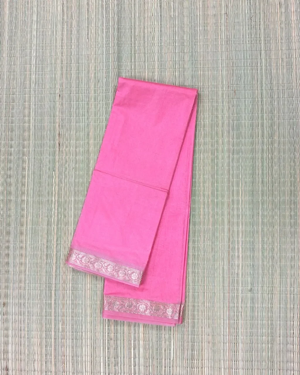 Pink Semi Katan Saree 1