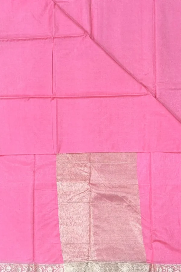 Pink Semi Katan Saree 2