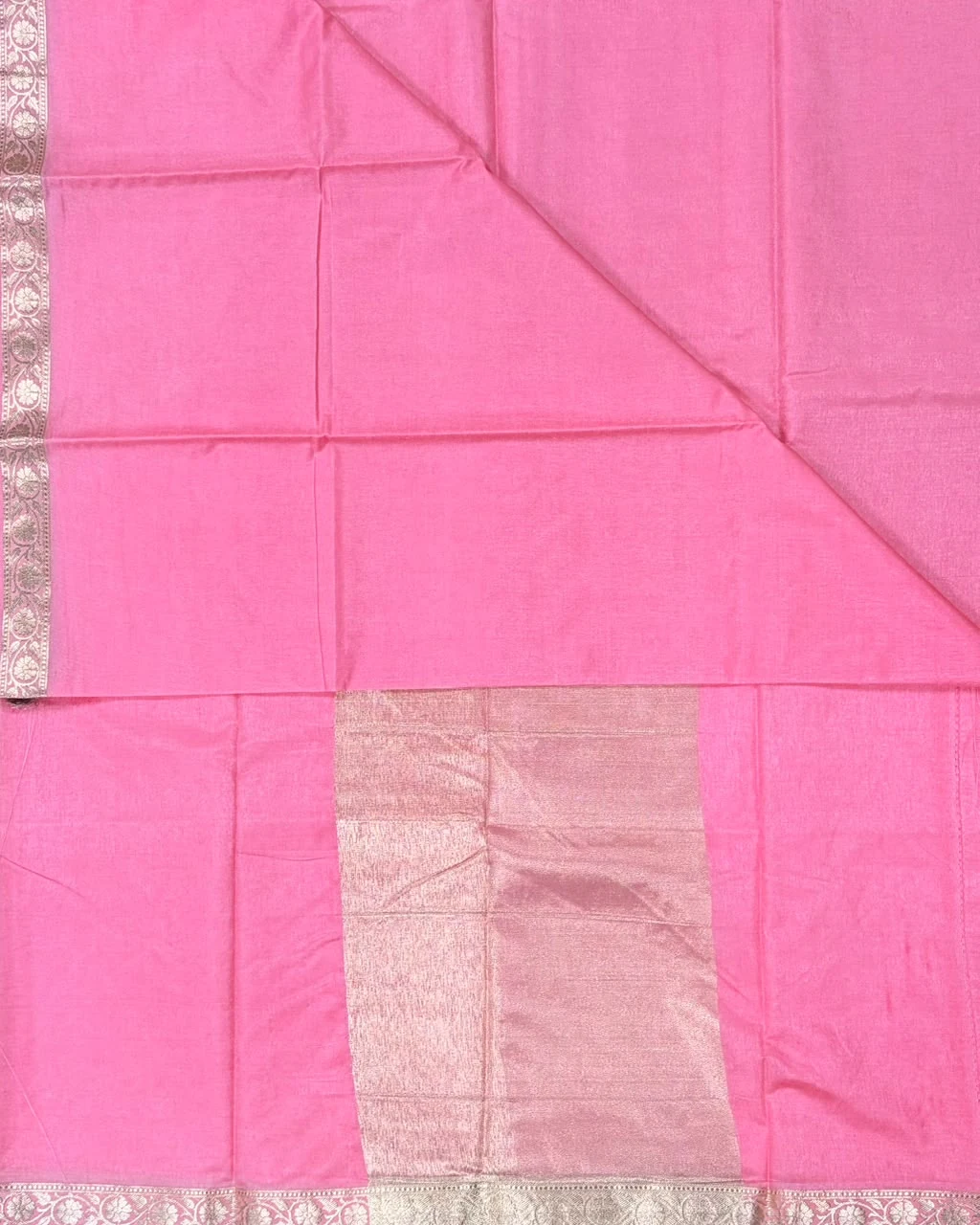 Pink Semi Katan Saree 2