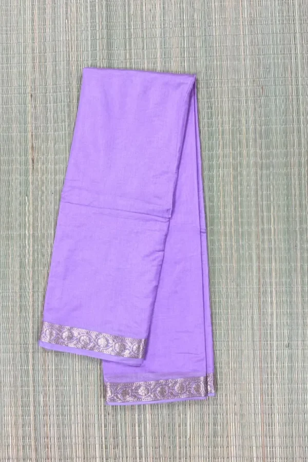 Lilac Semi Katan Saree