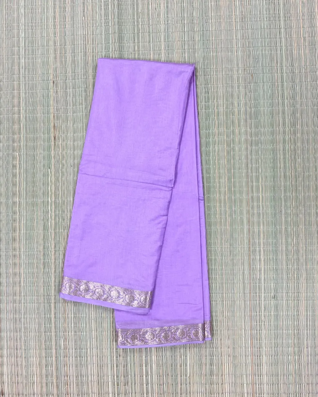 Lilac Semi Katan Saree
