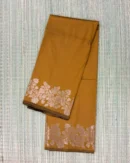Mustard Yellow Pure Mashru Silk Saree