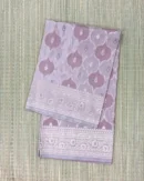 Dusky Rose and Lilac Rangkaat Pattern Pure Katan Saree