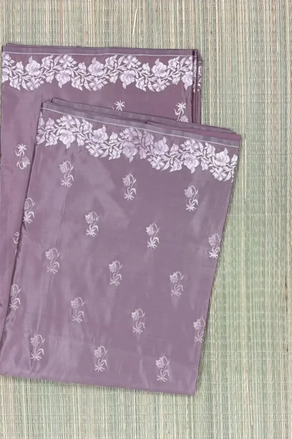 Dusky Rose Pure Mashru Silk Saree
