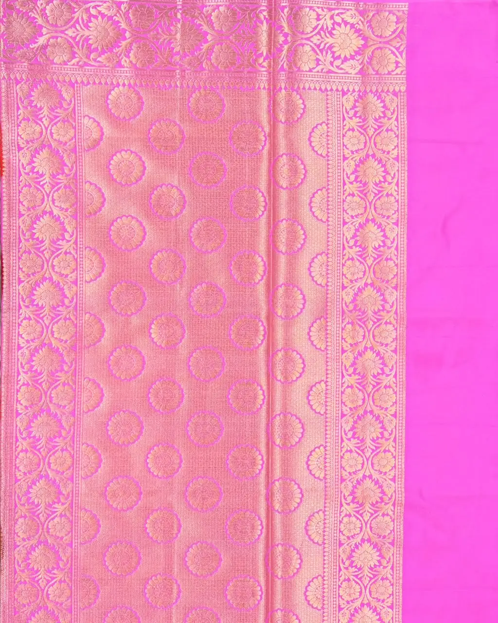 Tricolour Rangkaat Pattern Pure Mashru Silk Saree - Image 2