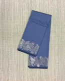 Grey Pure Mashru Silk Saree
