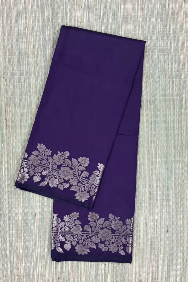 Brinjal Purple Pure Mashru Silk Saree