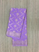Lilac Semi Chiffon Saree