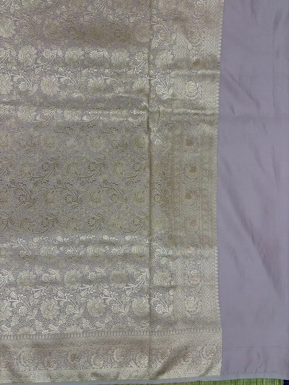 Lilac Pink Pure Mashru Silk Saree - Image 3